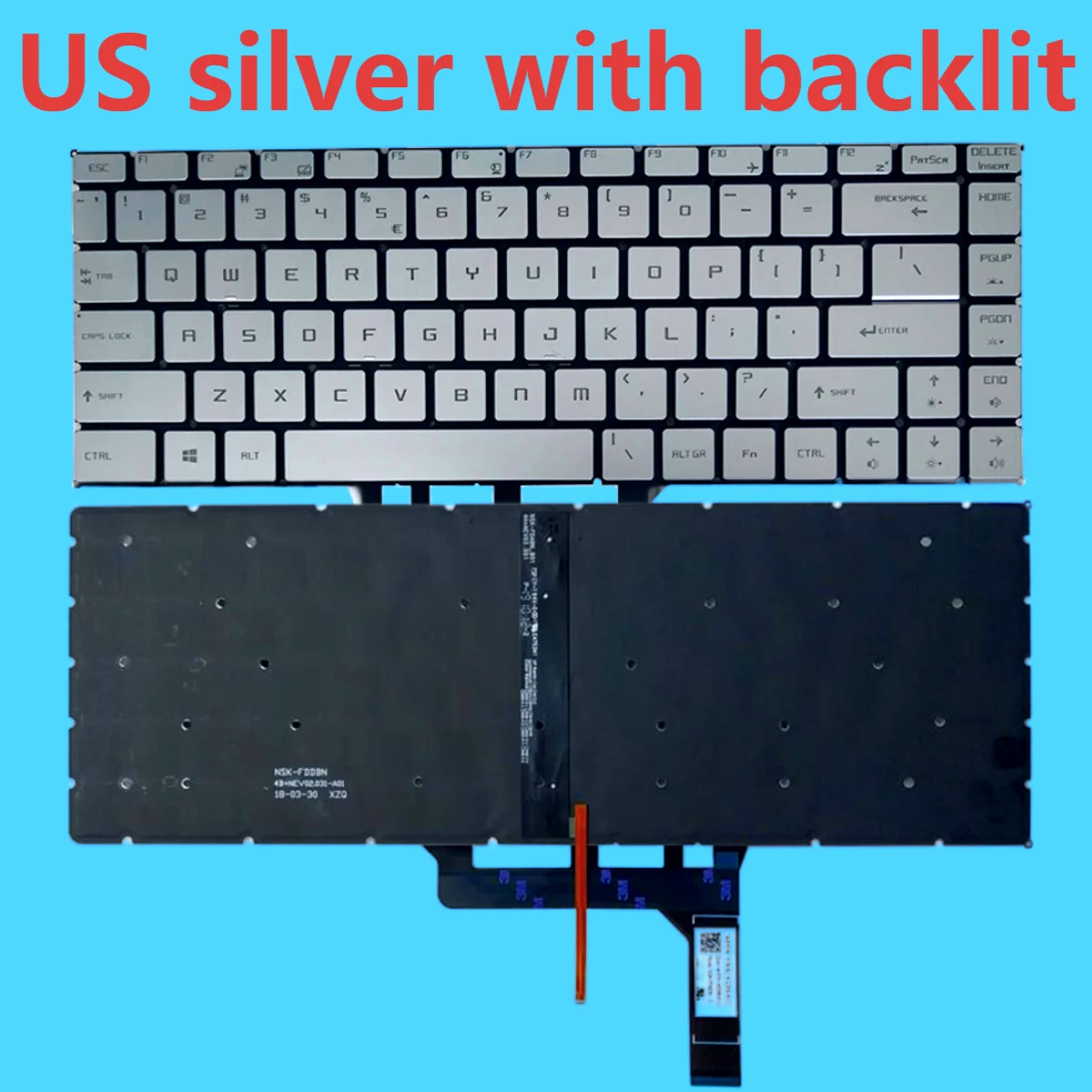8RD US/SP/KR backlit keyboard For MSI GF63 GF65 P65 Creator 8RE 8RF 8SD 8SE 8SF 9SD/SE/SF/SG MS-16QS/16Q2 Thin 9SD 9SE 10SD 10SE