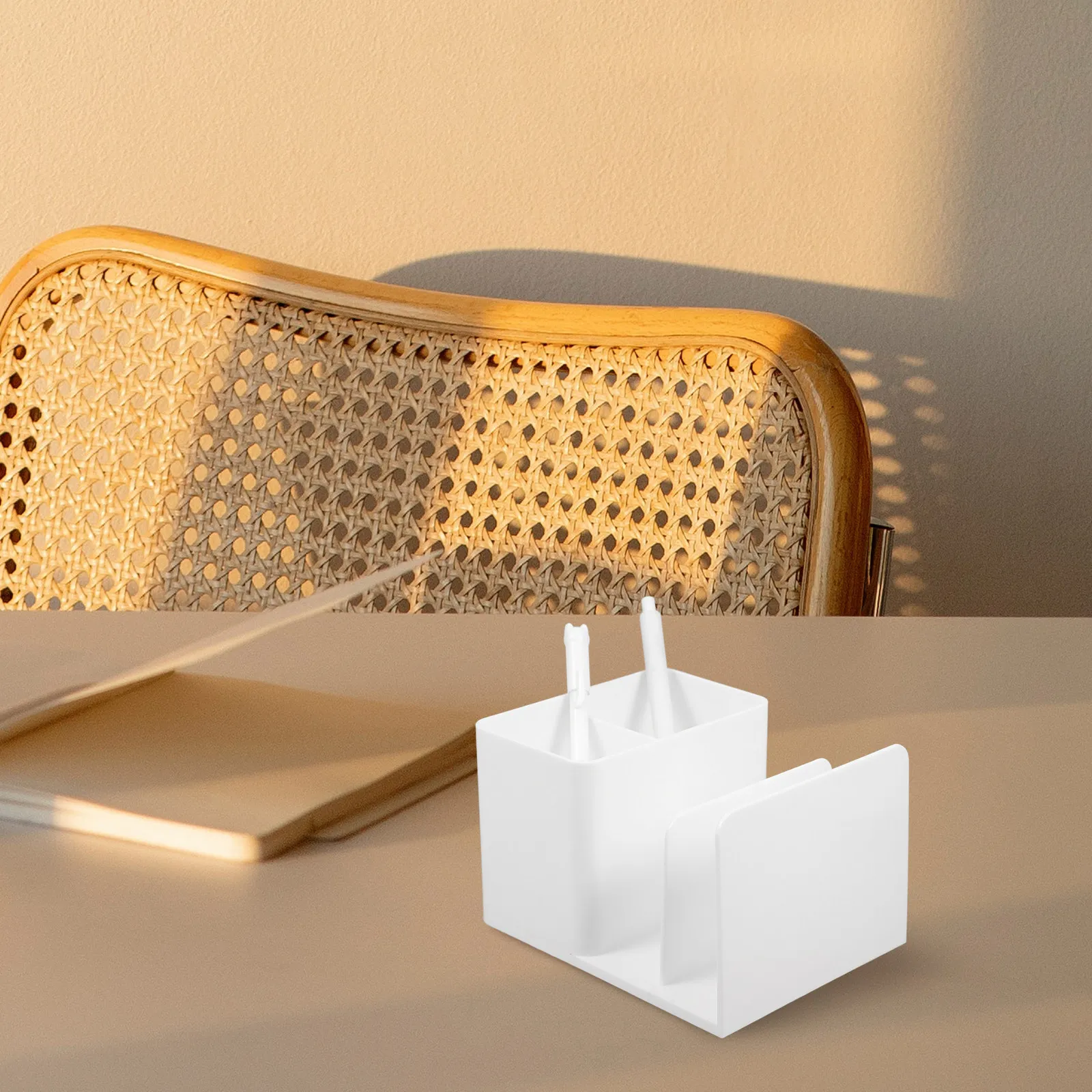 Plastic Multifunctional Pencil Holder Pen Containers Desktop Letter Document Organizer File Storage Box Office Desk Organizer