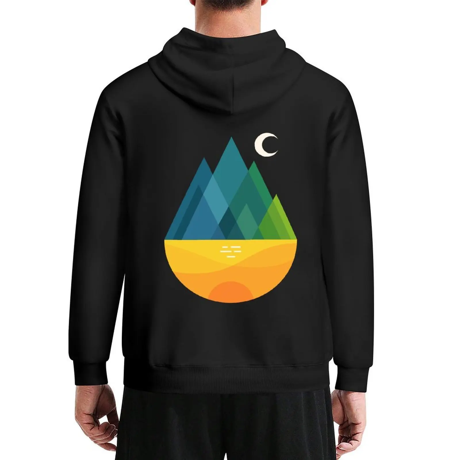 

Mountain Island Hoodie autumn clothes clothes for men blouse autumn new products new hooded tee