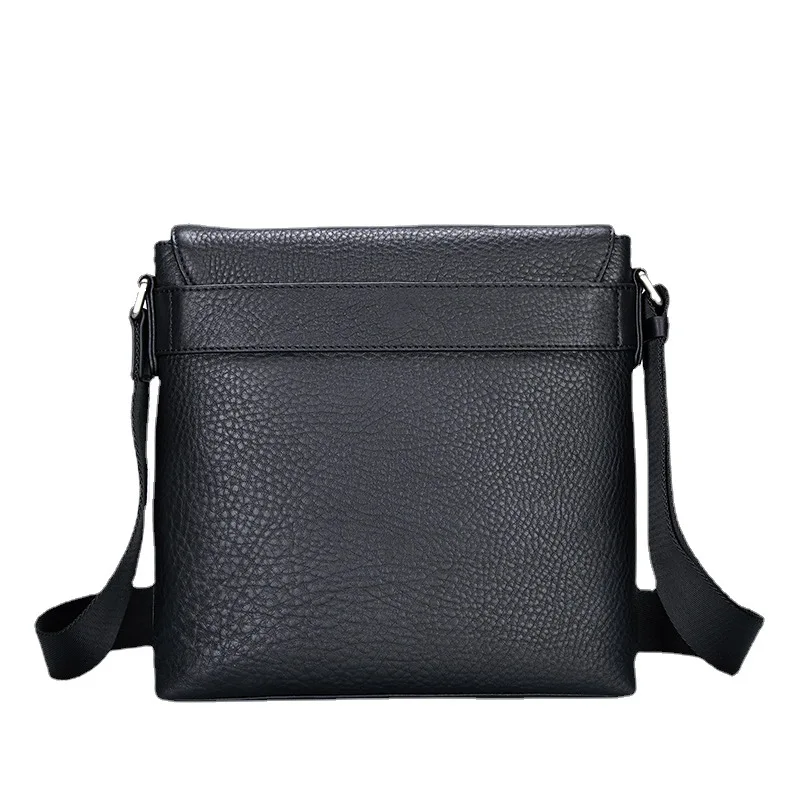 Imagem -03 - Bolsa de Ombro de Couro Genuíno Masculina Bolsa Tiracolo Simples Bolsa Mensageiro de Negócios Vintage Moda Luxuosa