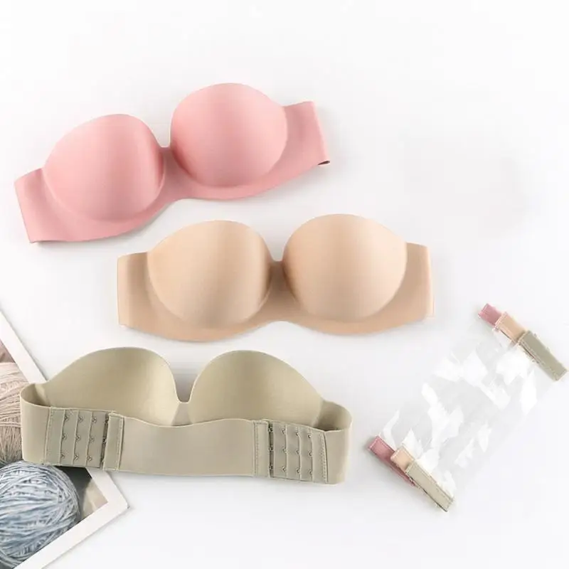 Seamless Strapless Invisible Sexy Bra Wedding Dress Beauty Back Chest Stickers Sexy Gathered Comfortable Underwear