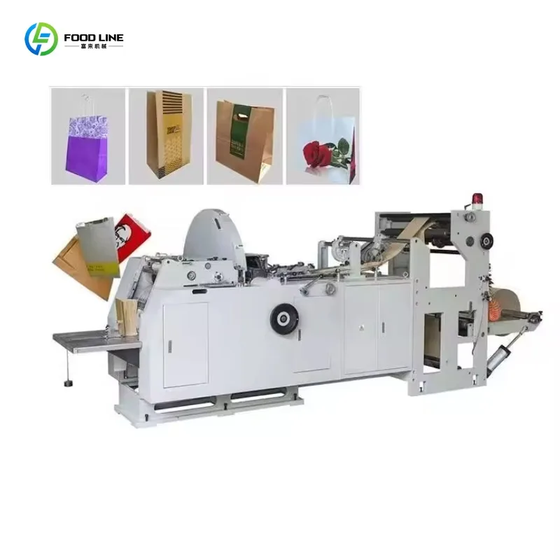 Multifunctional Automatic Paper Bag Forming Machine Supports Square Bottom V-Bottom Bag Production