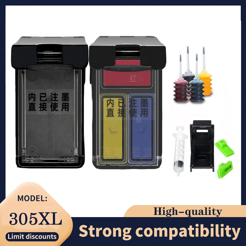 

vilaxh For HP 305 XL HP305 hp305xl 305XL ink cartridge Replacement For HP305 DeskJet 4120 4130 6010 2710 2720 4110 printer