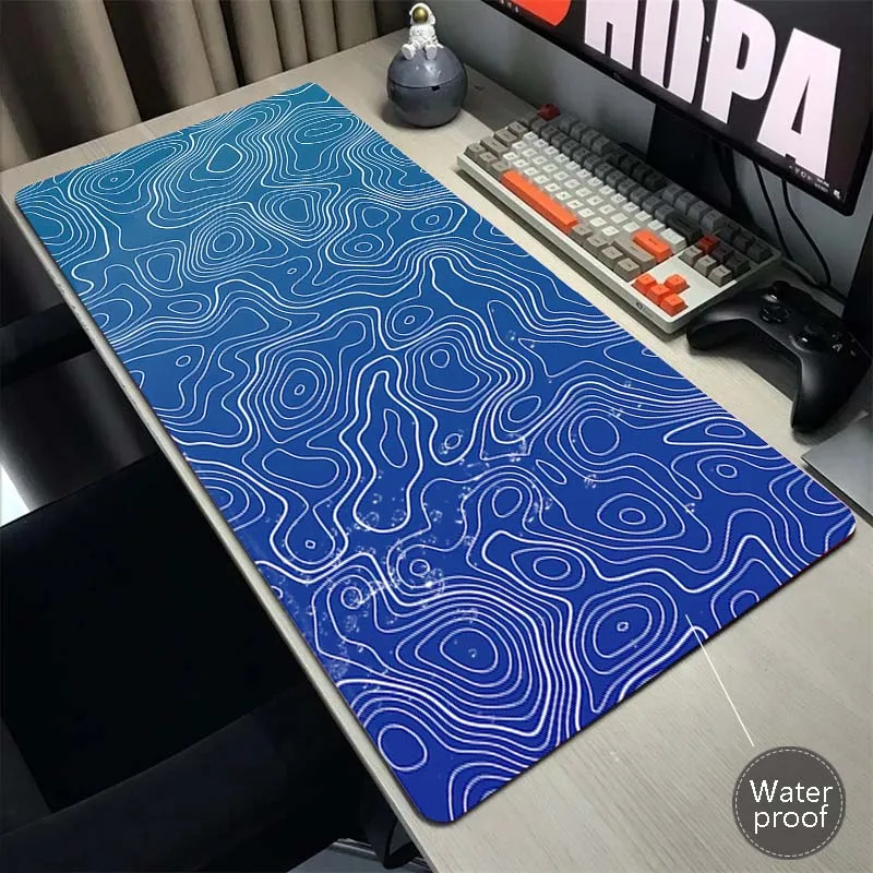 Imagem -03 - Borracha Natural Mouse Pad para Gaming Table Carpet Line Art Tapete do Rato à Prova d Água Acessórios de Computador Teclado Pads Xxl