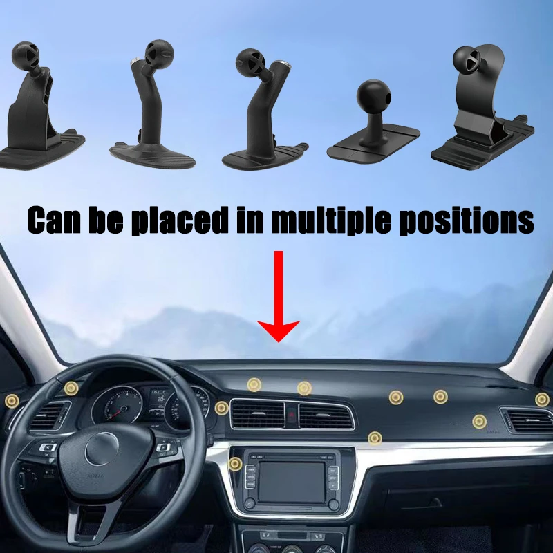 Self Adhesive Car Mount Base Adhesive Bracket Base for Center Console Dashboard Specific Navigation Phone Holder Accessories