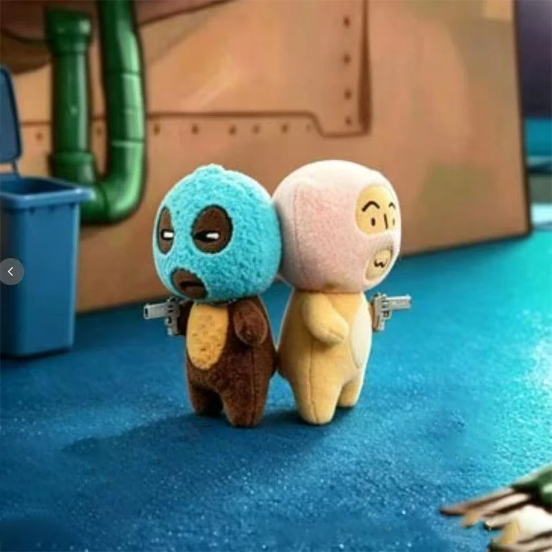 Funny Robber Plush Keychain, Ugly Cute Abstract Stuffed Doll Pendant, Unique Student Backpack Charms