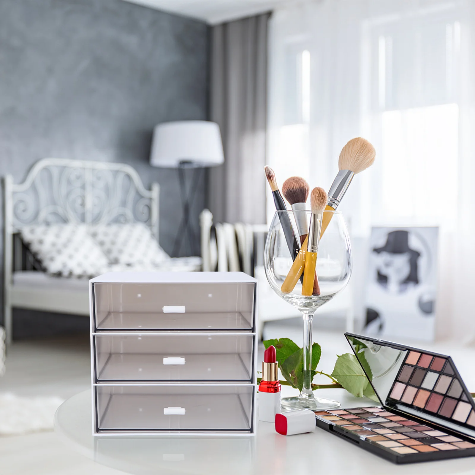 

1Pcs Sundries Organizer Multi-Layer Storage Box Cosmetics Drawer Desktop Container Multipurpose Organizer Cosmetics Rack