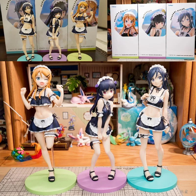Новая оригинальная фигурка Furyu Tenitol Tall Oreimo Vol.2 в купальнике, версия горничной. Коллекционная модель-игрушка Куронеко Коусака и Арасаки Аясе