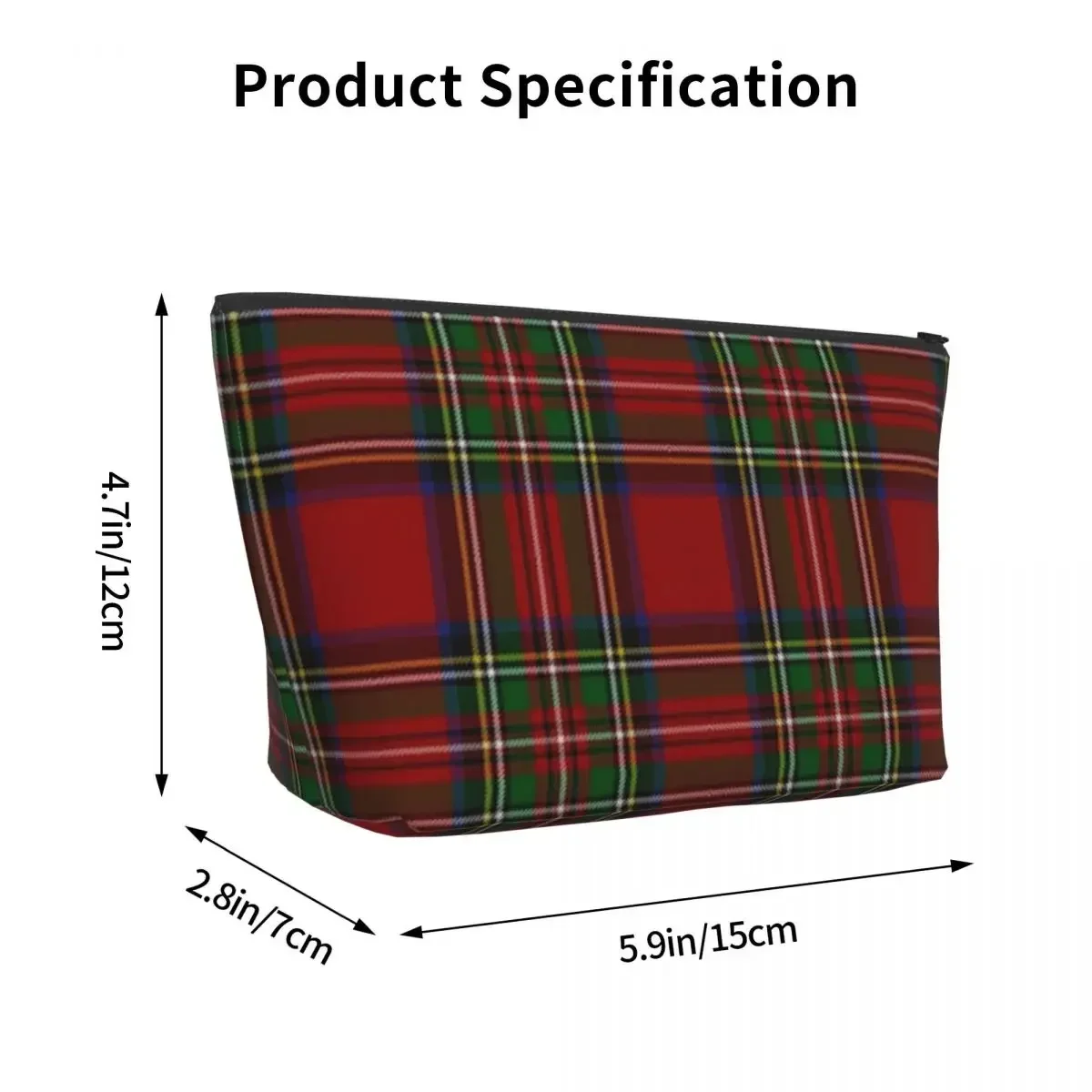 Royal Stewart Red Tartan Travel Cosmetic Bag Makeup Bag Lipstick Bag Cosmetic Case Portable Organizer For Women Ladies Gift