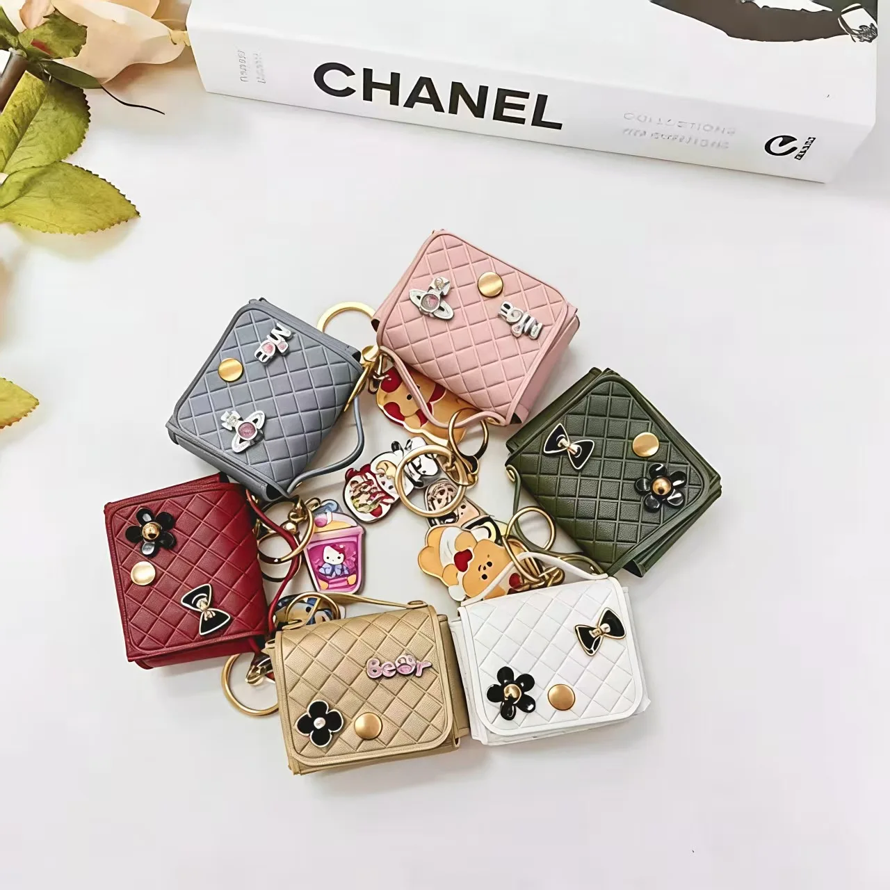 Mini Leather Case Ribbon Headphone Bag For Airpods 4 Headphone Case Airpods Pro 2 Wireless Headphone Case For Samsung Galaxy