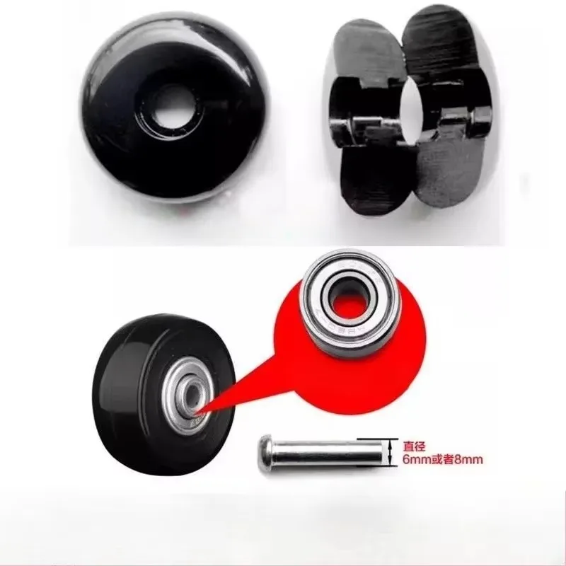 Replacement Universal Silent Luggage Wheels Wear‑Resistant Omni‑Directional Spare Parts For Travel Suitcase