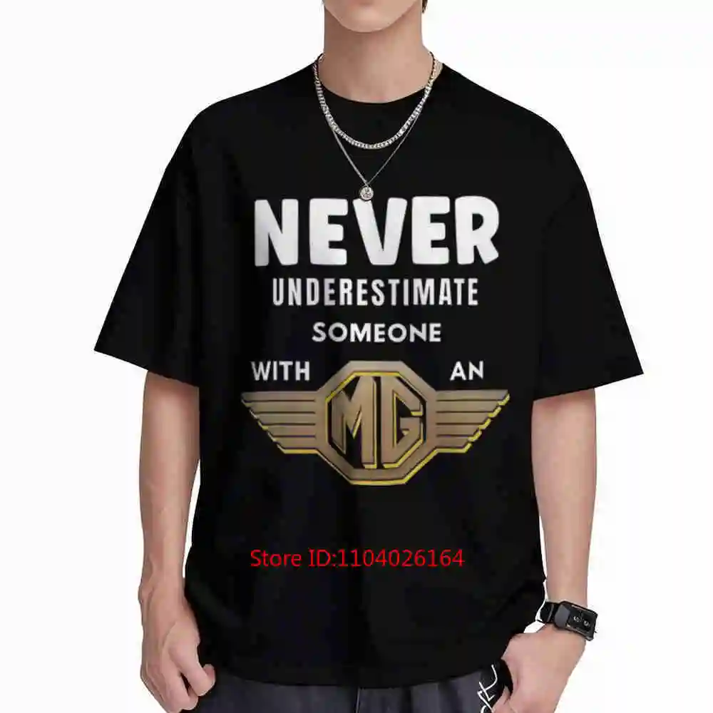 MG MGB MGC Badge Never Underestimate Someone With Initials Short Sleeve Tee 100% Cotton T-Shirt