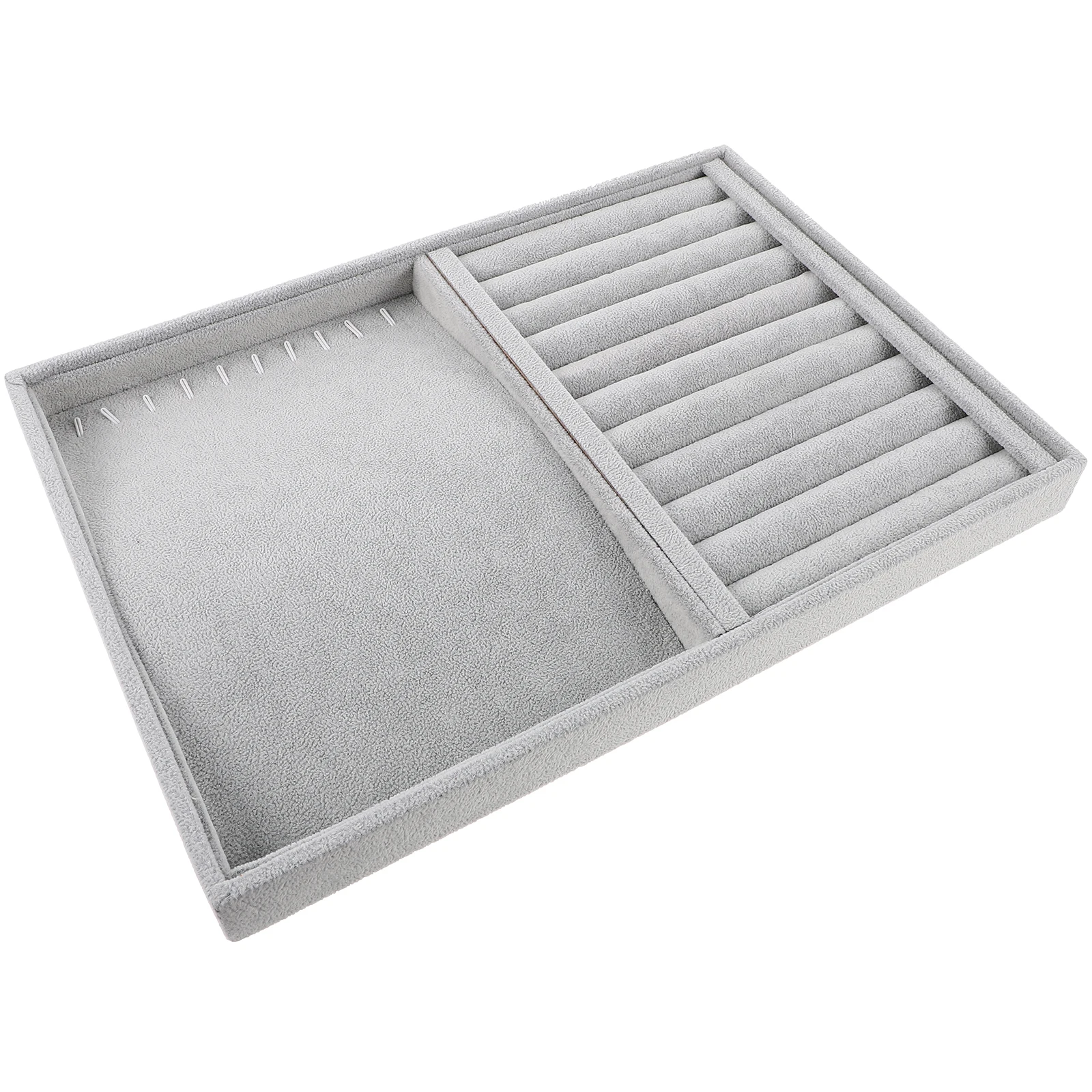 

Suede Jewelry Tray Bedside Storage Trays Earrings Organizer Bracelet Flannel Holder Organiser
