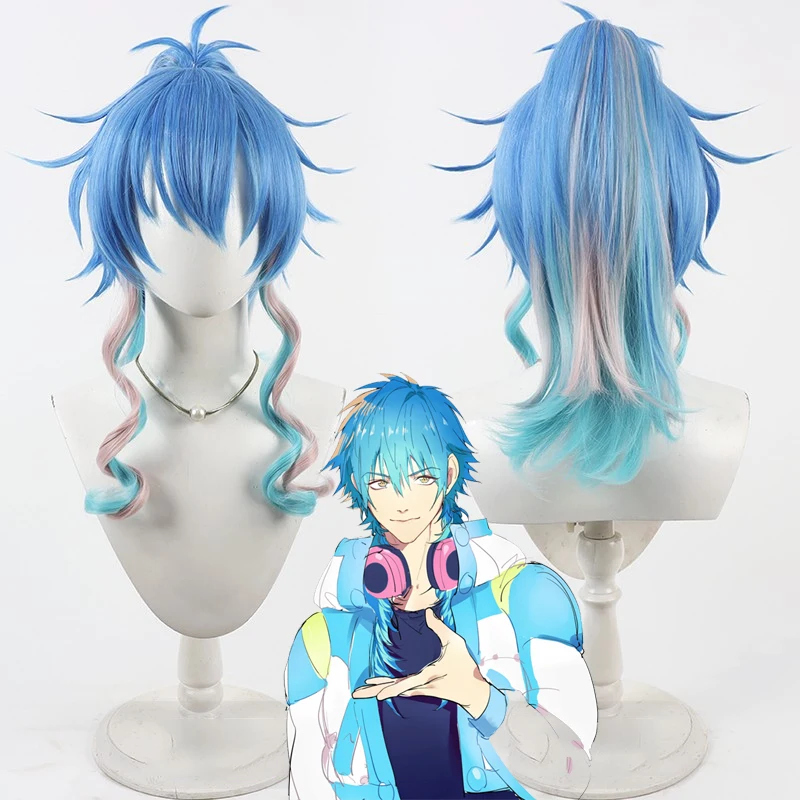 

DRAMAtical Seragaki Aoba Косплей Парик Игра Murder Aoba Seragaki Синий Хвост Волосы Хэллоуин Парики Мужчины Женщины + бесплатная шапочка для парика