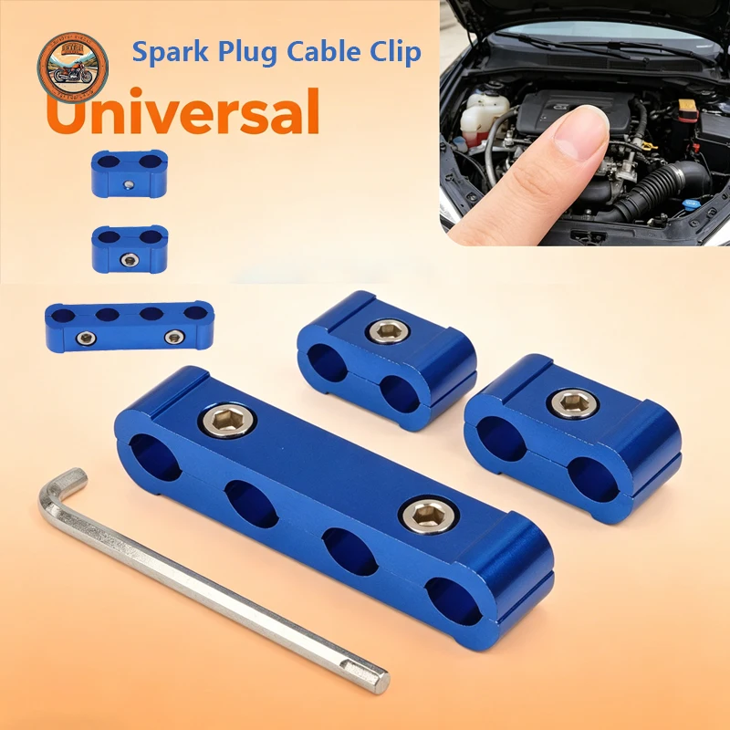 3-個ユニバーサルスパークプラグ電線クリップ自動車用改造アクセサリーセパレーターライン点火ケーブルリテーナー-8-10-ミリメートル
