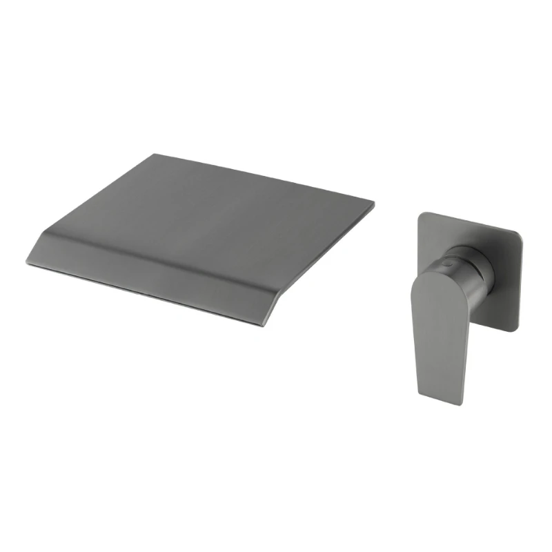 

Простой из нержавеющей стали 304, настенный смеситель для скрытой раковины из ясеня, смеситель для ванной комнаты, водопад для ванны, смеситель для горячей и холодной воды