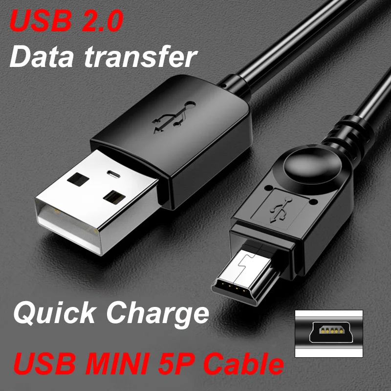 1M 2M 3M Mini USB Cable To USB Fast Data Charger Cable Mobile Phone for MP3 MP4 Player Car DVR GPS Digital Camera HDD Cord