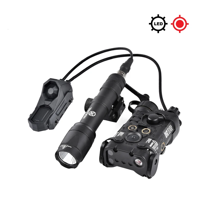 

WADSN M600 M600C Flashlight Tactical NGAL L3 Red Green Blue IR Laser Light AXON Dual Switch Tactical Hunting Lamp Airsoft Gear