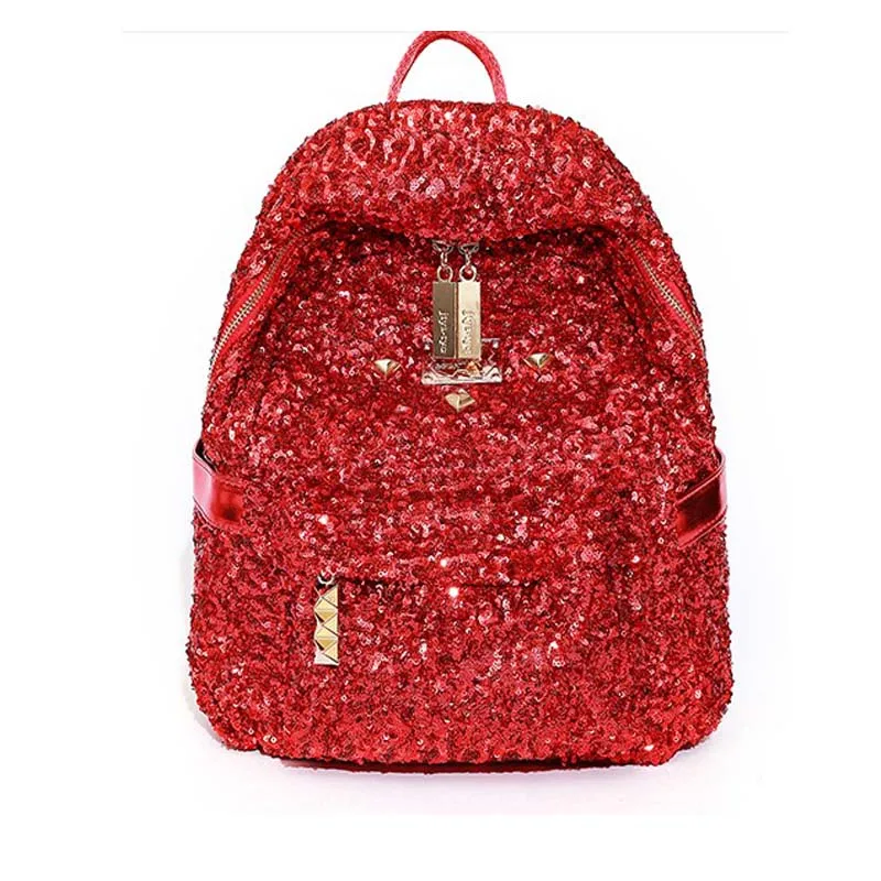 Full Sequins Bling Bling Shine Chic Sparkling Glitter Bags Present Gift Golden Chic Fashion Backpacks