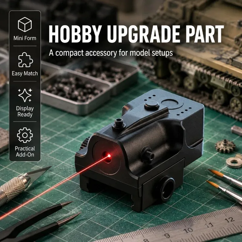 Multi‑functional Rail‑Fit Red‑beam Decor Component, Fine‑adjust Indicator Part for Handmade Hobby Model Projects