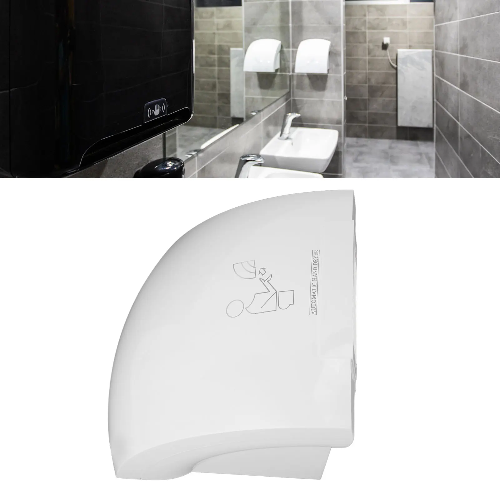 1200W Hand Dryers Automatic Sensing 10S Fast Drying Strong Airflow Warm Air Hand Dryer for Bathroom Mall Hotel