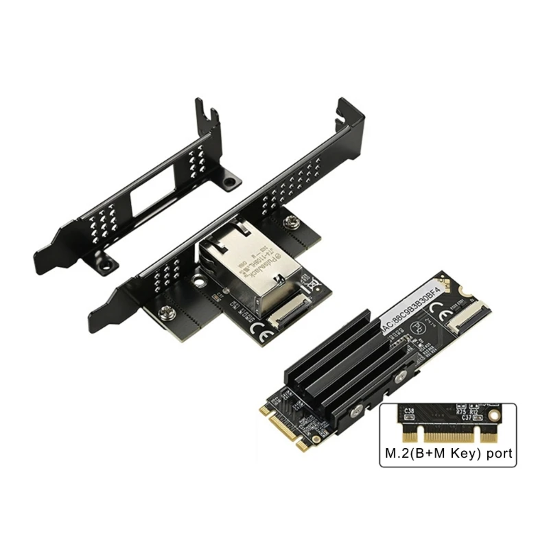 652F M.2 a llave 10G/2.5G/1000M RJ45 del gigabit B+M puerto 10 Gbase Ethernet