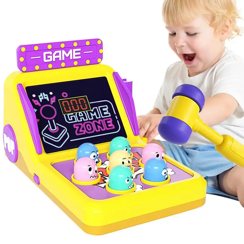 Arcade Game Toys For 3 Year Old And Up Whack Game Mole Mini Electronic Interactive Hammering Pounding Toys For Toddler