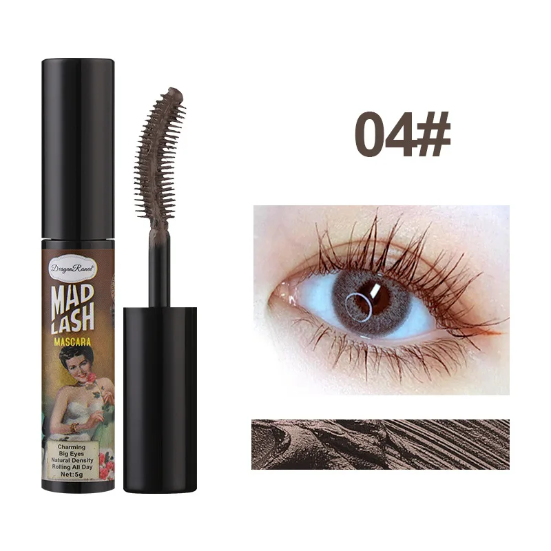 Colorful 5D Volume Mascara  Lasting Styling Waterproof Quick Dry Blue Purple Curling Lengthen Long Eyelash Silk Extension Cream