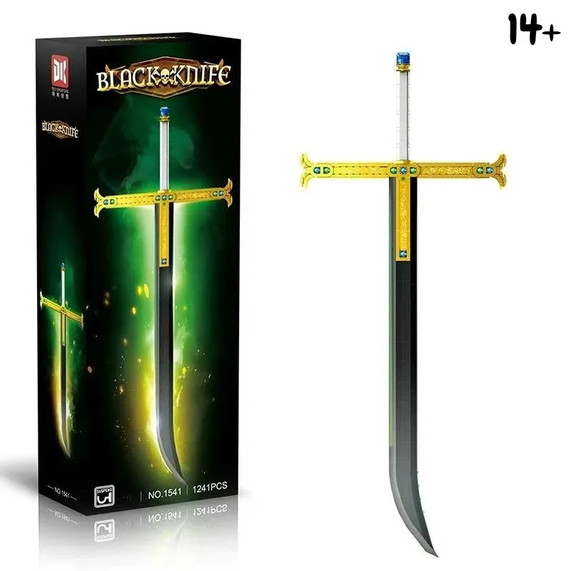 Grand Swordsman Eagle Eye Black Knife Building Blocks Sword Model MOC Bricks Collectible Display Toy Gift for Anime Enthusias