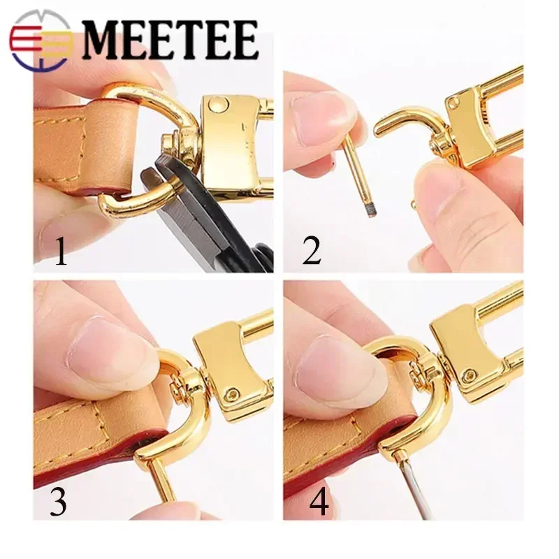 2/5Pcs Meetee 13-26mm Metal Removable Screw Lobster Buckle Handbag Strap Connector Clasp Snap Trigger Hook Hardware Accessories