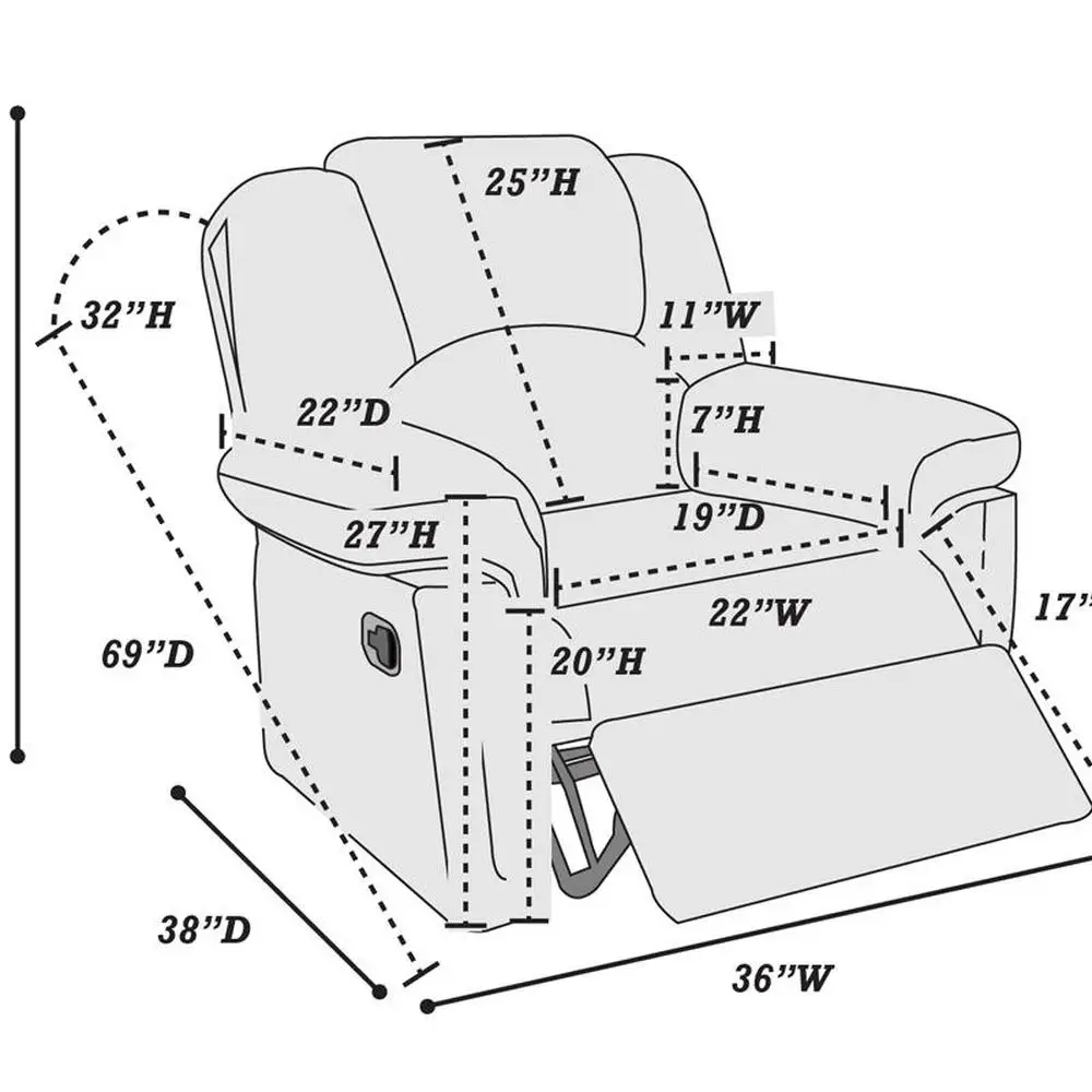 كرسي كرسي الحركة، أريكة شراعية من الجلد الأسود المستعبدين، أثاث غرفة المعيشة المعاصر، حشوة إضافية مريحة #3