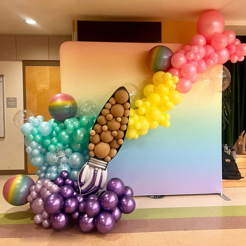 Aluminium Square Backdrop Stand, Double Sided Printing for Birthday Parties, Baby Showers, Weddings, Photo Booths, 8x8ft.