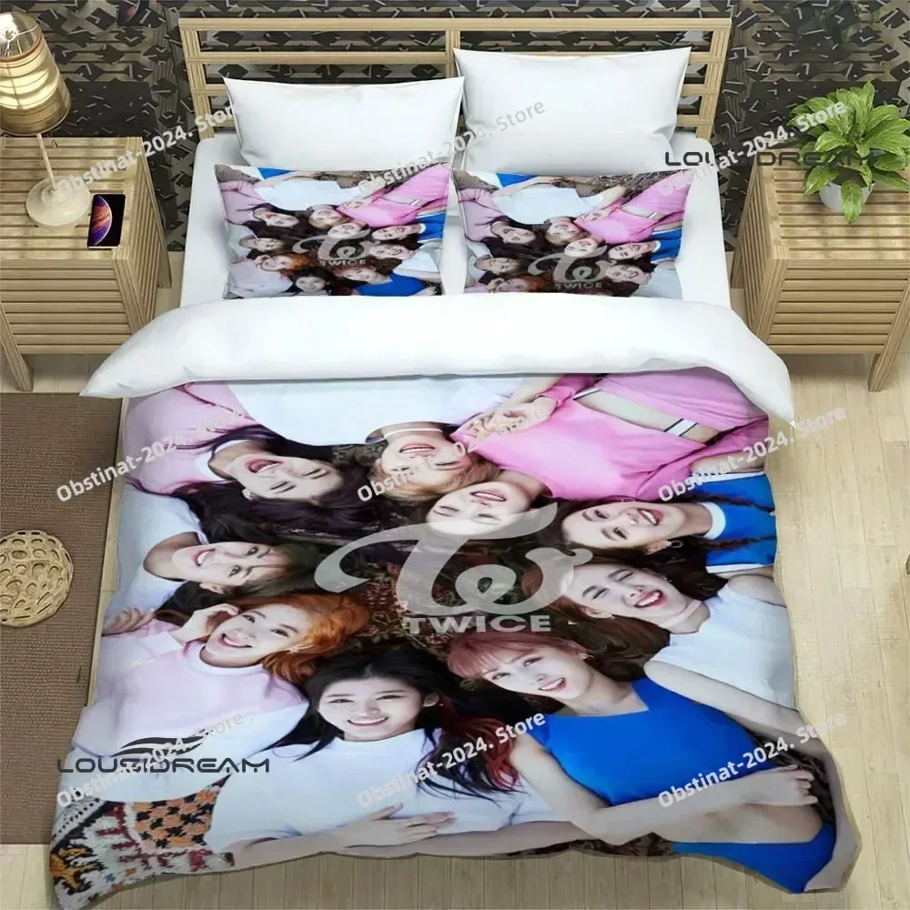 KPOP TWICE Combination Bedding Sets exquisite bed supplies set duvet cover bed comforter set  bedding set luxury birthday gift