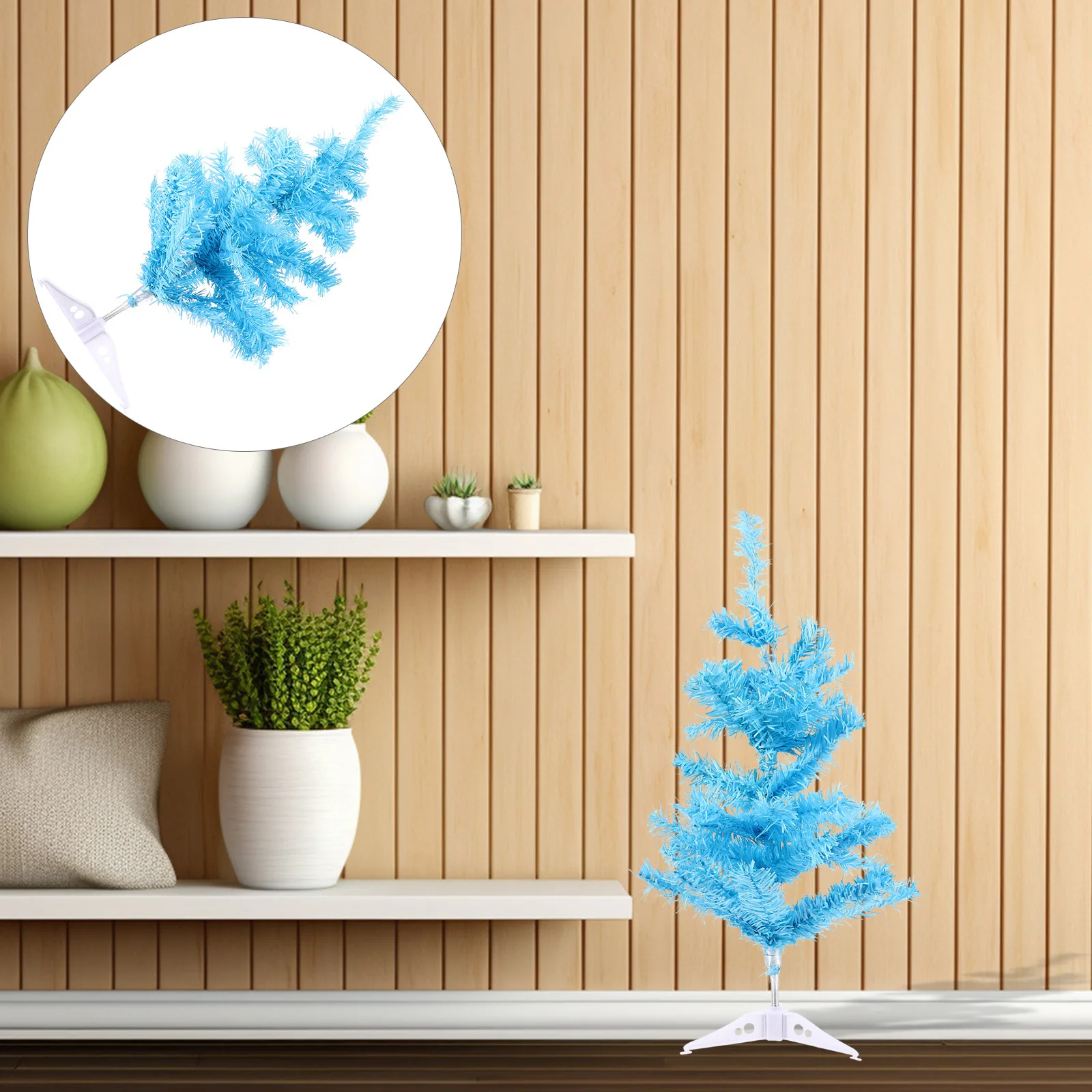 

1Pcs Plastic Christmas Tree Desktop Ornament Mini Xmas Party Tabletop Decoration Desktop Decor Artificial Xmas Tree