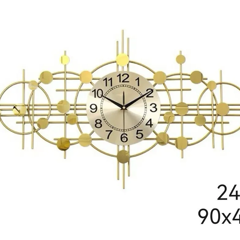 Iron Wall Clock Foreign Trade Wholesale And Retail Cross-border E-commerce Amazon Aliexpress Mute Decoration Wall Hanging Can Be