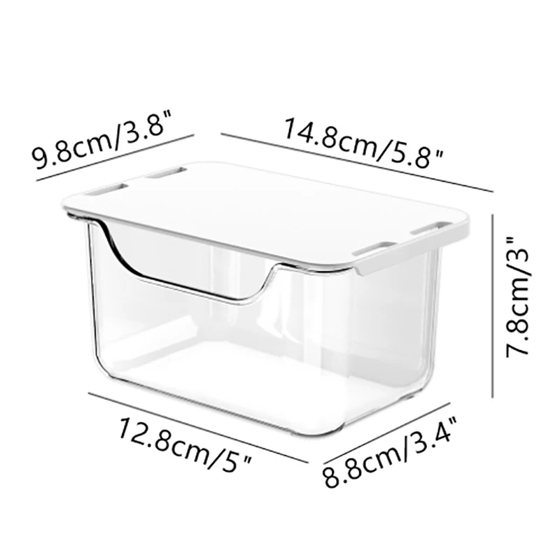 Transparent Storage Box for Makeup Cotton, Bathroom Pull-Out Style