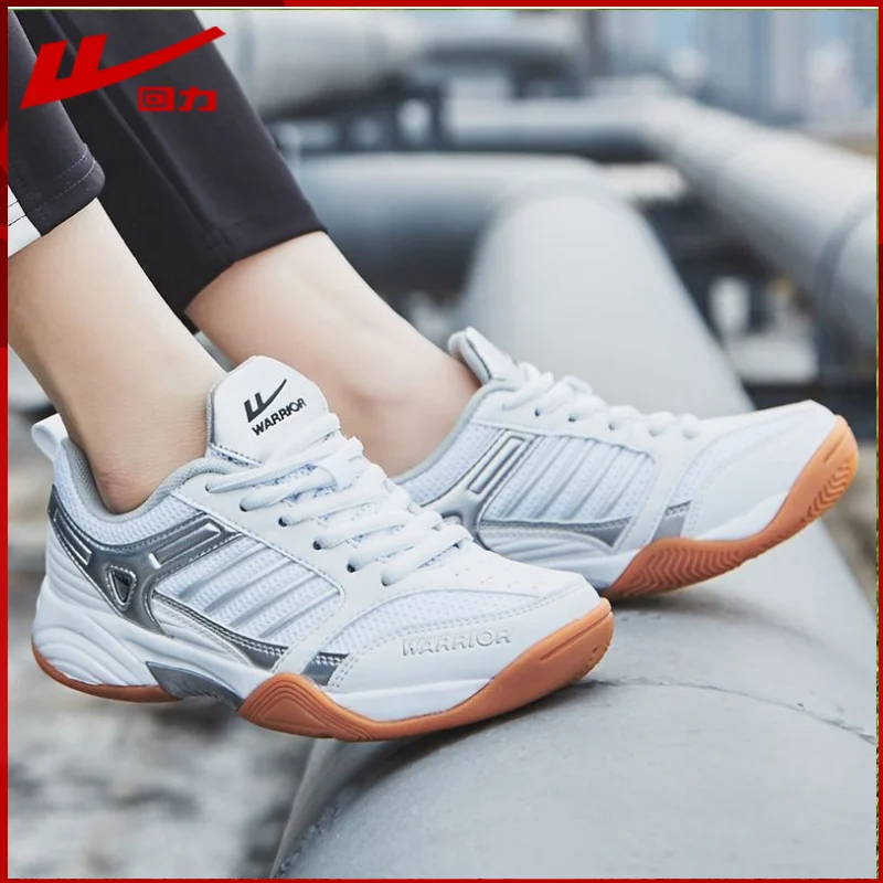 WARRIOR Men Professional Table Tennis Shoes Flexible Light Badminton Volleyball Sneakers Anti Slip Women's Sports Training