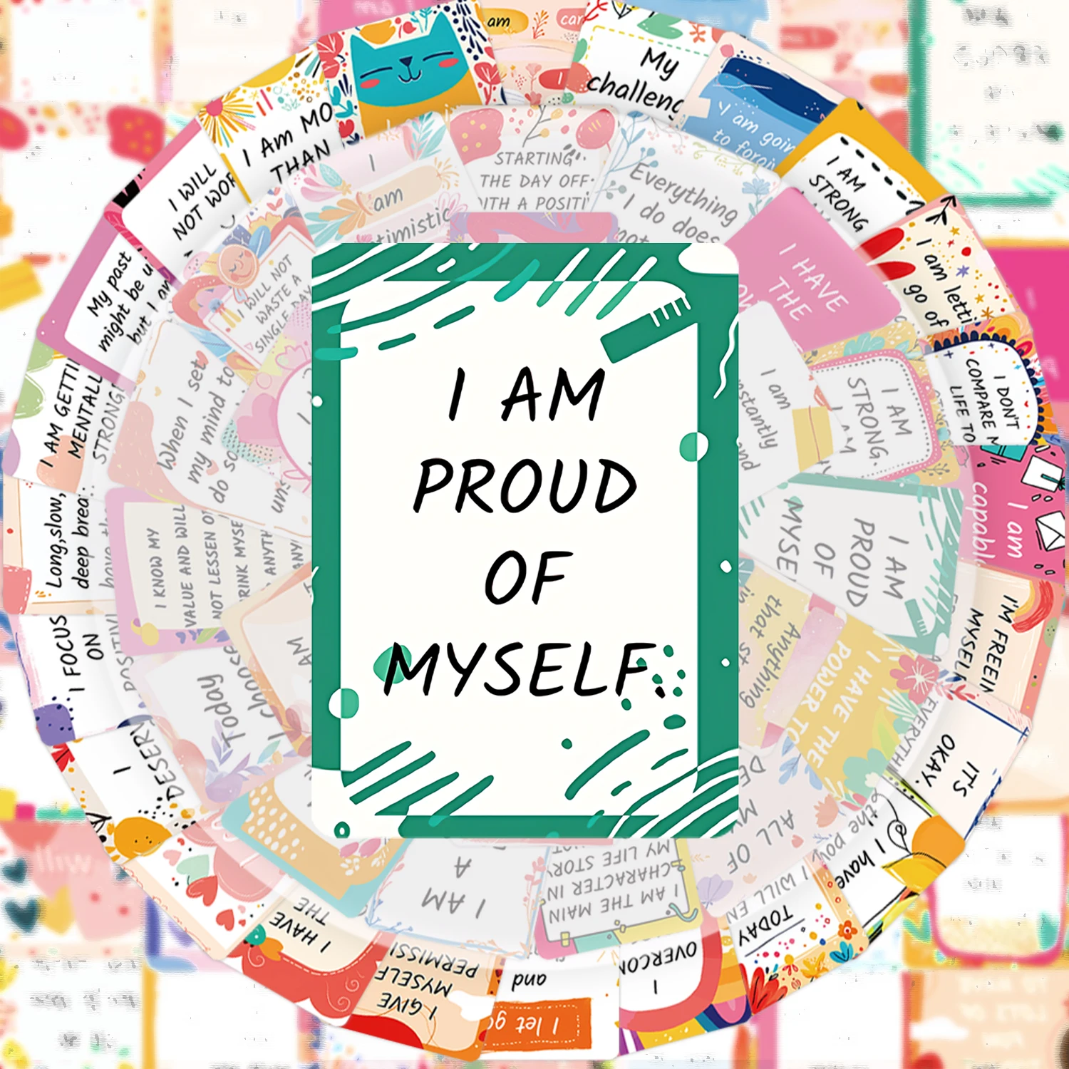50 Workplace Self-Motivation and Encouragement Stickers, Vibrant Sticker Decals Suitable for Water Bottles, Laptops, Cell Phones, Suitcases, Skateboards, Guitars, and Party Decorations