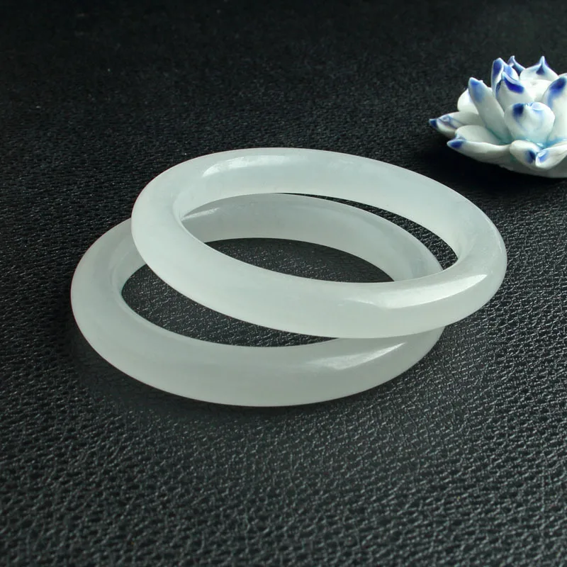 Natural ice green ink painting bracelet with landscape artistic conception, translucent smoky gray jade, a welfare pro