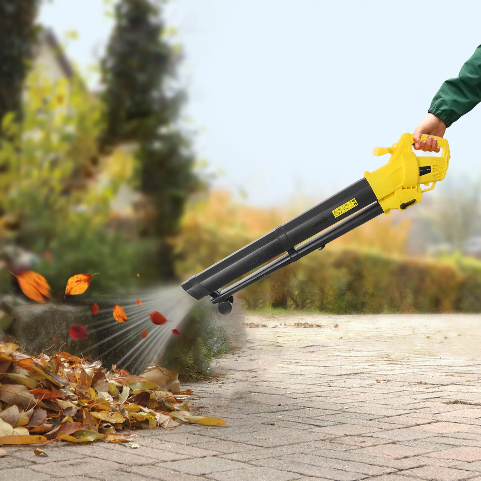 

3000W 2-in-1 Electric Leaf Blower Vacuum, 168MPH Wind Speed & 9.25Gal Bag for Yard