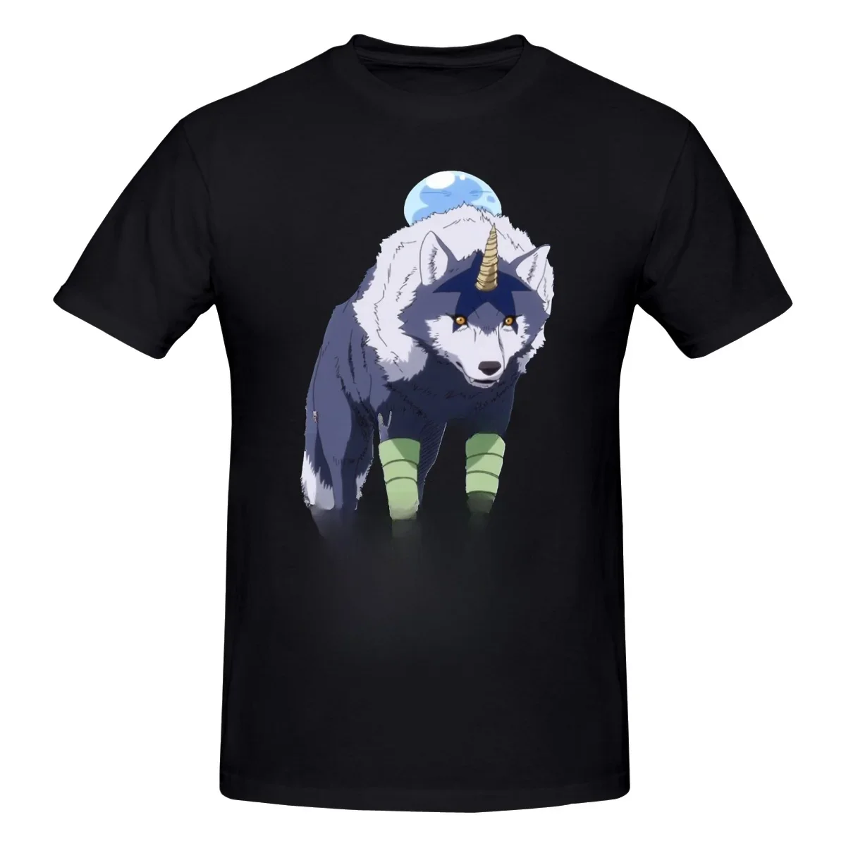 

For Men's summer 100 cotton fashionable casual loose plus pattern Japan Dog printed sports round neck short sleeved T-shirt top