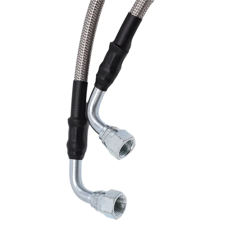 مجموعة خطوط خرطوم تبريد ناقل الحركة SS من أنابيب الزيت 2 قطعة بطول 52 بوصة TH350 700R4 TH400 لسيارة تشيفي فورد جي إم جي إم سي وبويك كاديلاك #2