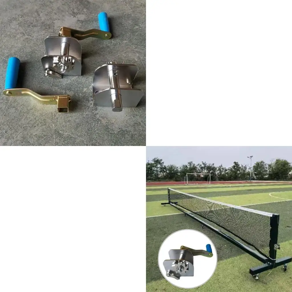  Badminton Poles Tensioner Volleyball Net Tightening Tool Easy Setup Hand Crank Tensioner Sports Fitness Equipment
