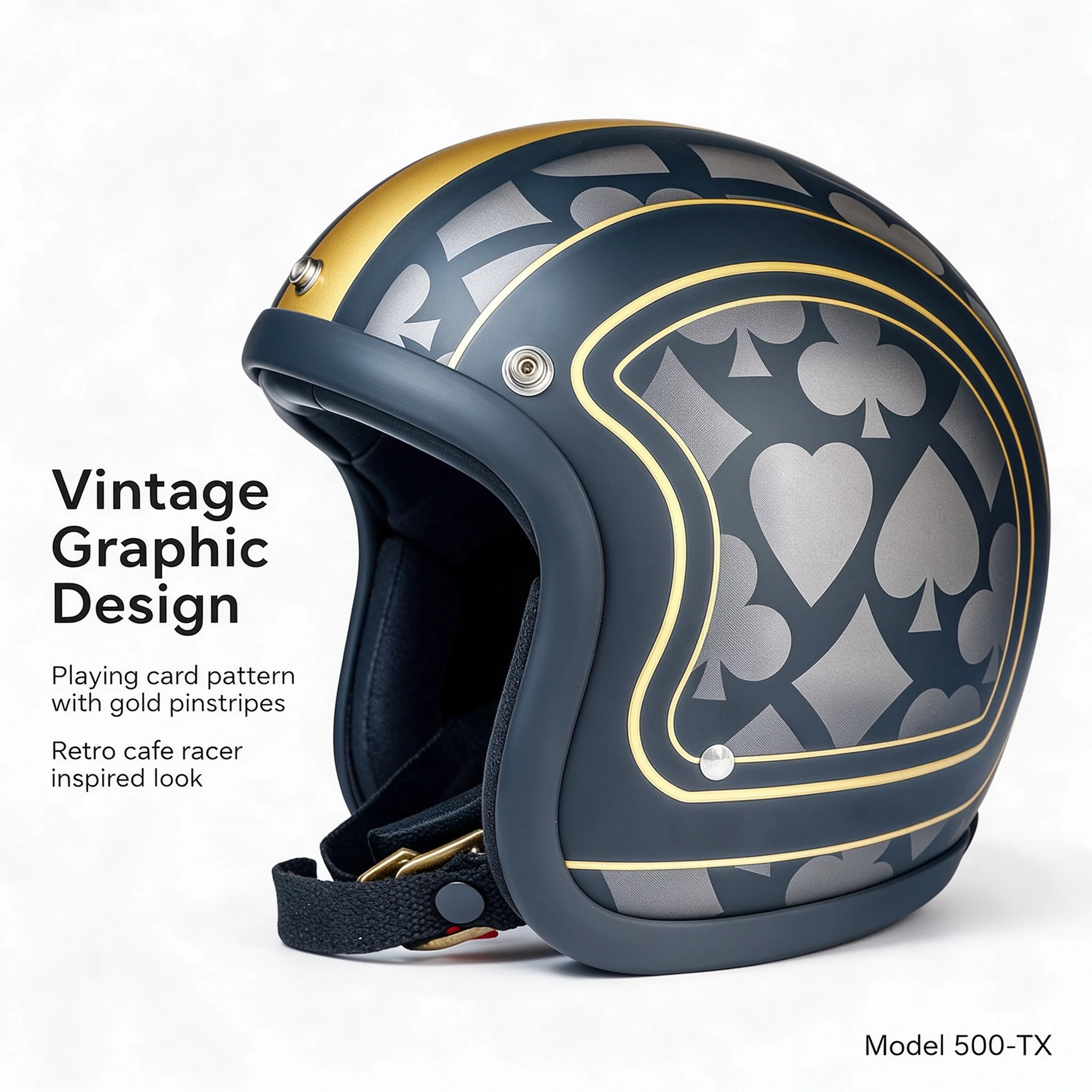 Low TT&COCASCOS Profile Open Face Retro Small Shape Motorbike Helmet Motorcycle Helmet 500TX Helmet Japanese Style Korea Style
