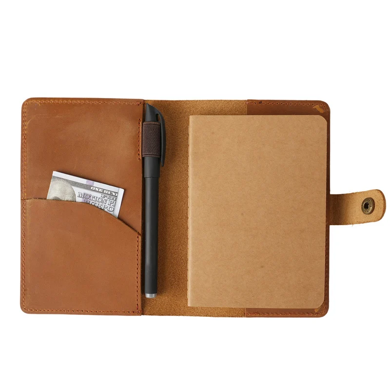 

Luxury Crazy Horse Leather Passport Holder Wallet - Genuine Leather Travel Cover & Card Holder Accessory