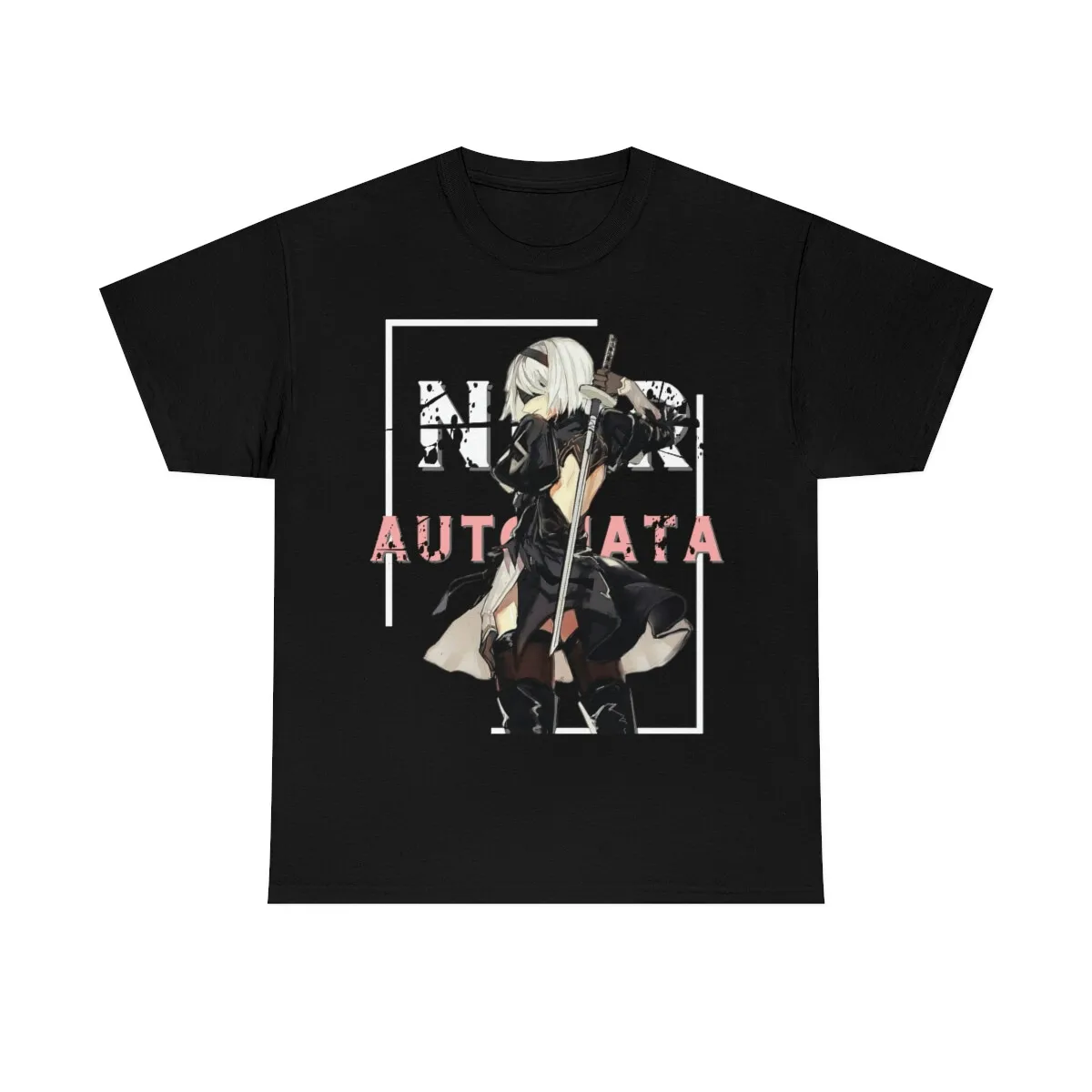 

Nier Automata 2B YoRHa Anime Gift t shirt Kawaii Waifu graphic tee 0322 Cyber Punk VY2K Clothes 100% cotton print Lange size Top