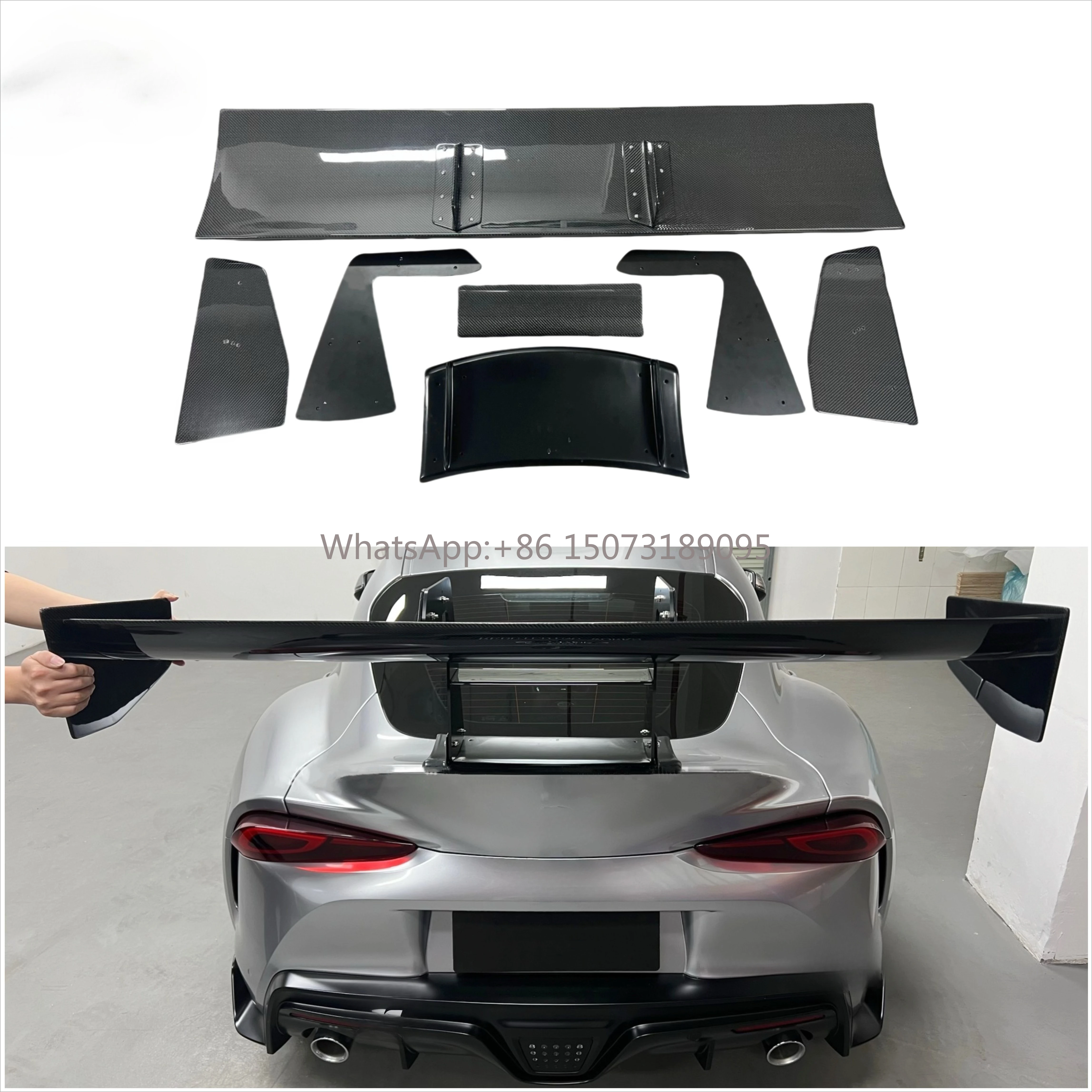 

A90 Carbon Fiber Rear Trunk Spoiler Wing Vari Style for Toyota Supra A90 GR MK5 2019-2021 Carbon Fiber Rear Lip
