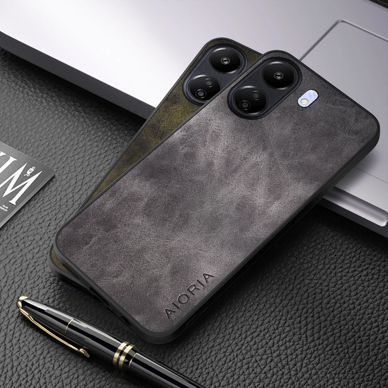 Case For Xiaomi Redmi 13C Luxury PU Leather Skin Cover  For Poco C65 Case