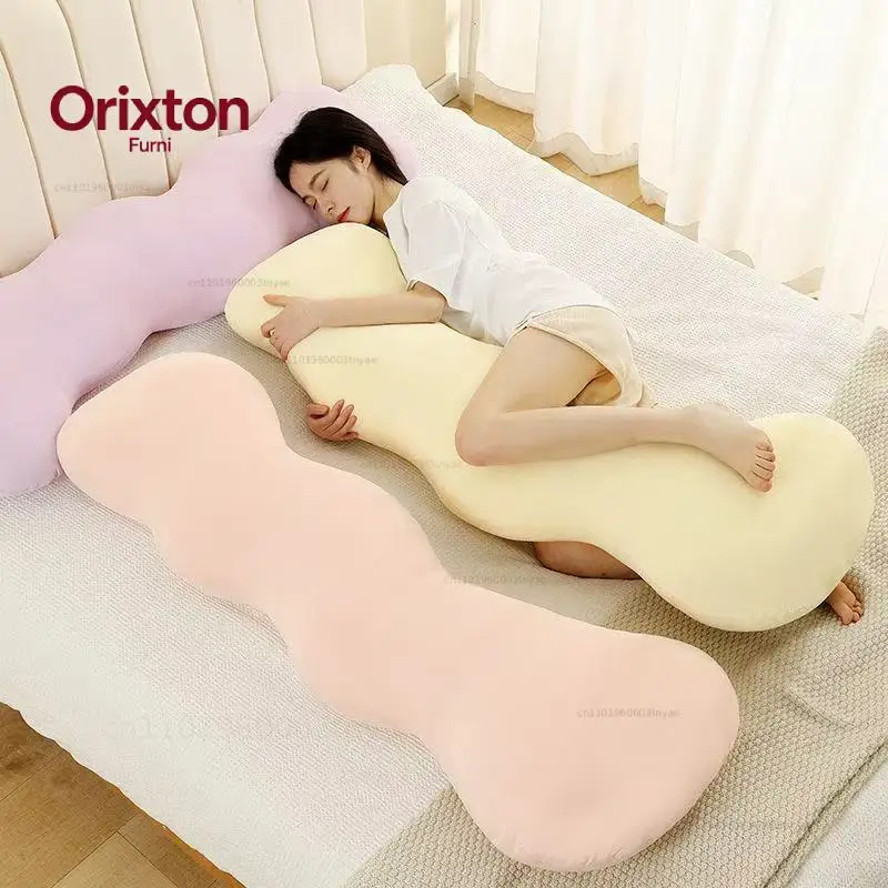 Four Season Universal Detachable and Washable ice Silk Women's Sleeping Leg Clip Long Pillow for Pregnant Women's Side Sleeping