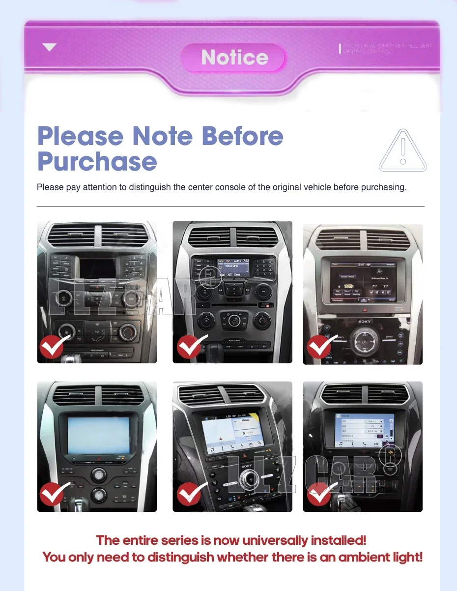 12.3 inch HD For Ford Explorer 2011- 2019 Android 13 Car Multimedia Video Player GPS Navigation Radio 4G Carplay+Android Auto 4G